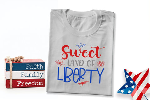 Sweet Land of Liberty SVG I 4th of July SVG I Patriotic SVG SVG Happy Printables Club 