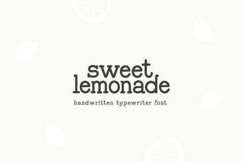 Sweet Lemonade - Handwritten Typewriter Font Font KA Designs 