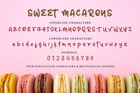 Sweet Macarons Font Stefani Letter 
