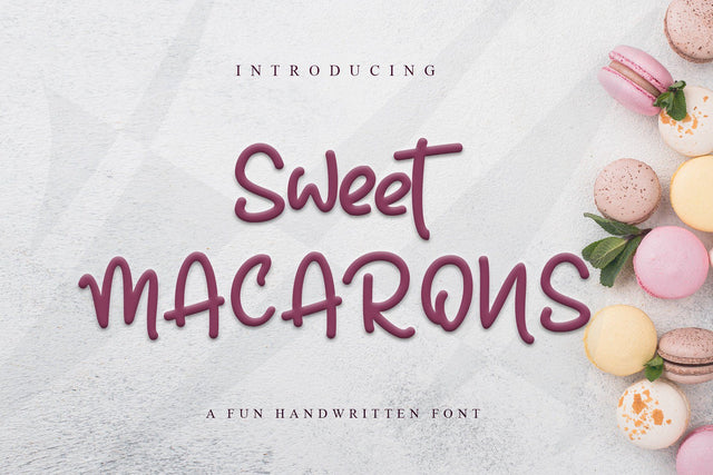 Sweet Macarons Font Stefani Letter 