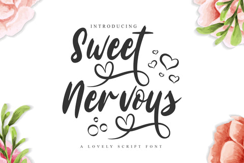 Sweet Nervous Script Font Font Anastasia 