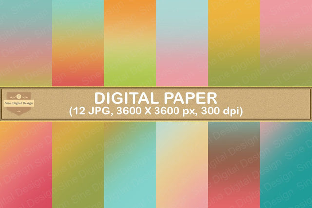 Sweet Ombre Digital Papers Backgrounds Digital Pattern SineDigitalDesign 