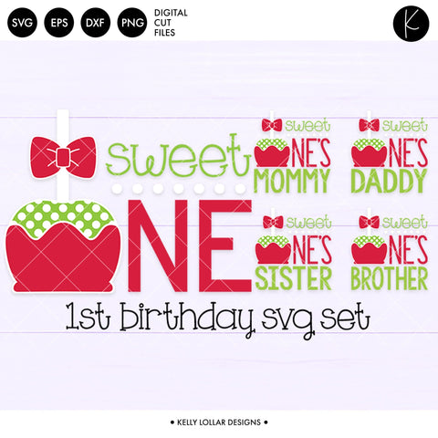 Sweet One First Birthday Set SVG Kelly Lollar Designs 