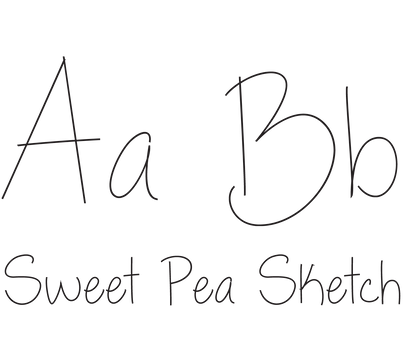 Sweet Pea - Sketch Font Font Rivka’s Renditions 