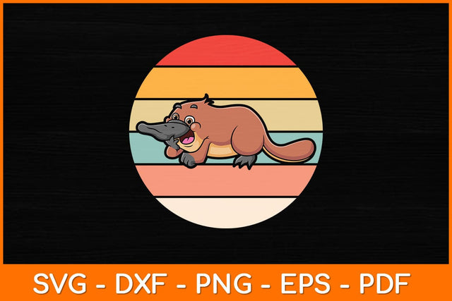 Sweet Platypus Vintage Retro Svg Design SVG artprintfile 