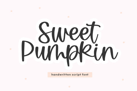 Sweet Pumpkin - Handwritten Script Font Font KA Designs 