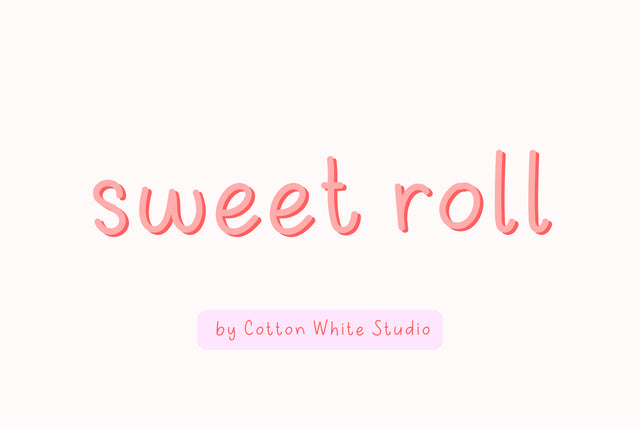 Sweet roll Font Cotton White Studio 