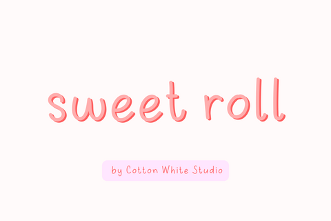Sweet roll Font Cotton White Studio 