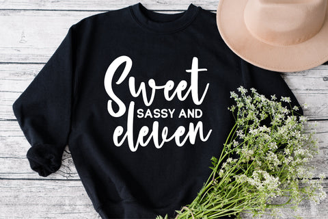 Sweet sassy and eleven svg, eleven birthday svg, Hello 11 svg, Girl Eleventh Squad svg, Est 2011 svg, 11th birthday svg, Eleventh birthday SVG Fauz 