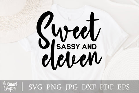 Sweet sassy and eleven svg, eleven birthday svg, Hello 11 svg, Girl Eleventh Squad svg, Est 2011 svg, 11th birthday svg, Eleventh birthday SVG Fauz 