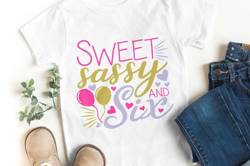 Sweet Sassy And Six Sixth Birthday Svg Cutting Files So Fontsy