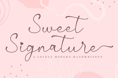 Sweet Signature Font AEN Creative Store 
