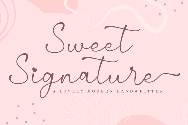 Sweet Signature Font AEN Creative Store 