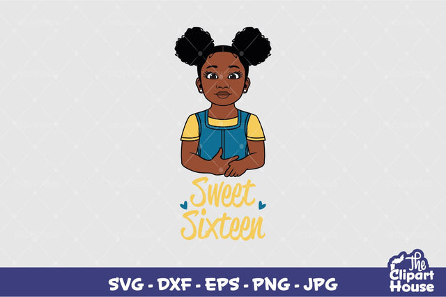Sweet Sixteen Girl SVG The Clipart House 