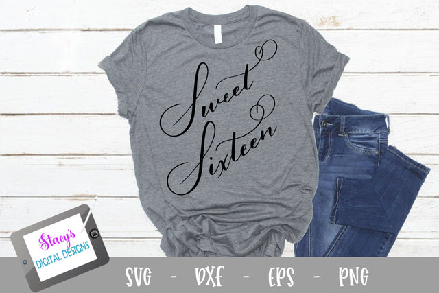 Sweet Sixteen SVG SVG Stacy's Digital Designs 