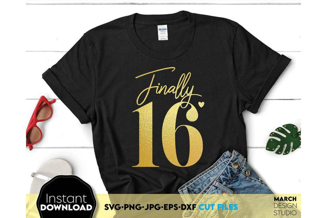 Sweet Sixteen SVG | Sweet Sixteen Squad SVG | 16th Birthday Party SVG SVG March Design Studio 