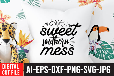 Sweet Southern Mess SVG Cut File SVG BlackCatsMedia 