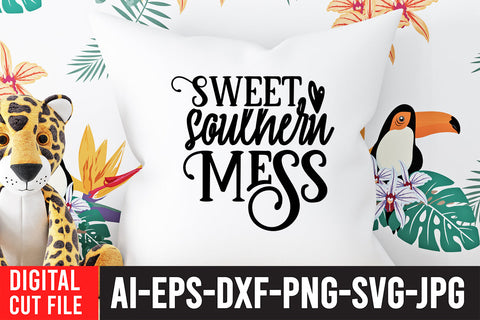 Sweet Southern Mess SVG Cut File SVG BlackCatsMedia 