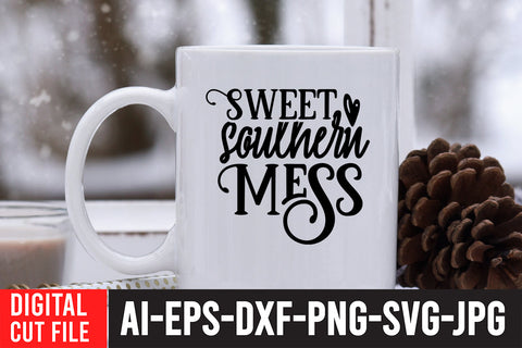 Sweet Southern Mess SVG Cut File SVG BlackCatsMedia 