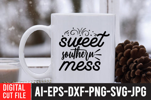 Sweet Southern Mess SVG Cut File SVG BlackCatsMedia 