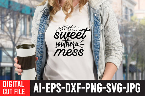 Sweet Southern Mess SVG Cut File SVG BlackCatsMedia 