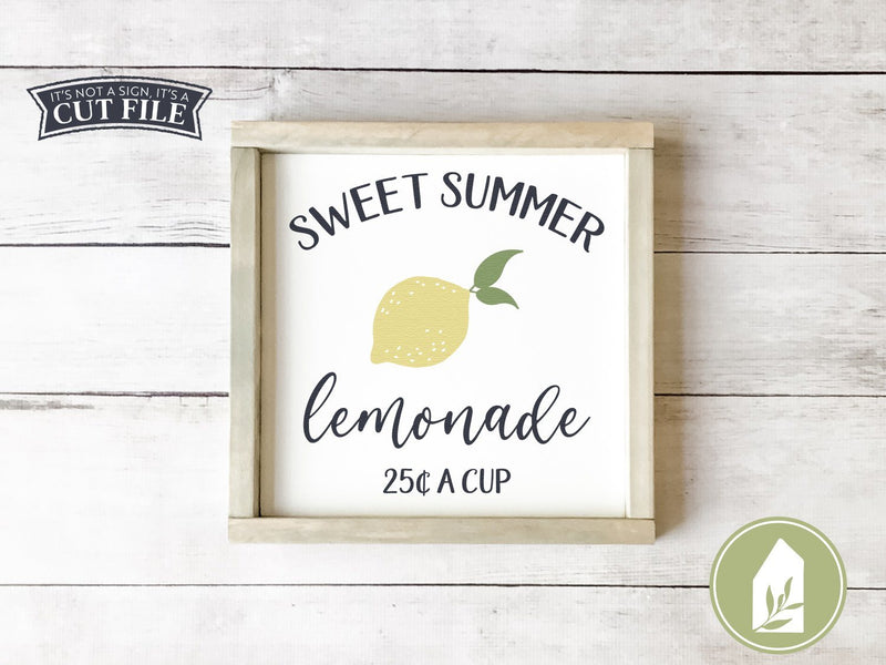 Sweet Summer Lemonade SVG | Lemon SVG | Farmhouse SVG Files - So Fontsy