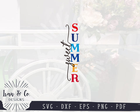 Sweet Summer SVG Files | Summer Svg | Front Porch | Porch Sign | Vertical Sign | Commercial Use | Cricut | Silhouette | Digital Cut Files | DXF PNG (1398240069) SVG Ivan & Co. Designs 