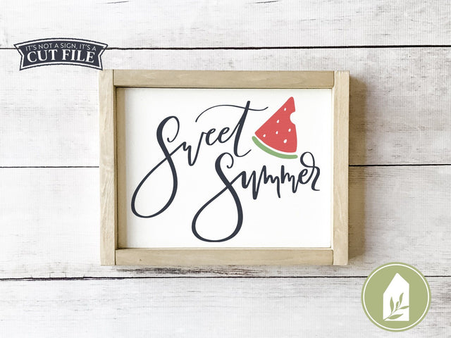Sweet Summer SVG | Watermelon SVG | Hand-lettered SVG | Farmhouse SVG SVG LilleJuniper 