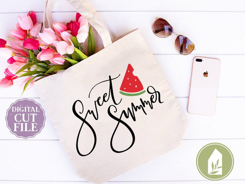 Sweet Summer SVG | Watermelon SVG | Hand-lettered SVG | Farmhouse SVG SVG LilleJuniper 