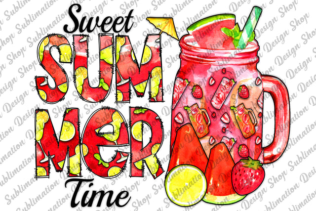 Sweet Summer Time Png, Summer Sublimation, Summer Drink Png, Cocktail Png, Fruit Png, Instant Download, Sublimation Design, Digital Download Sublimation SublimationDesignShop 