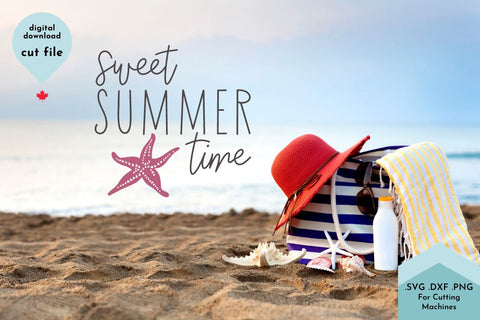 Sweet Summer Time Starfish SVG Cut File SVG Lettershapes 