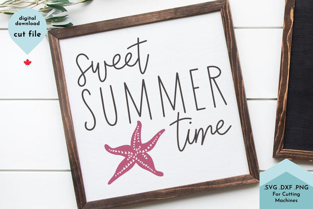 Sweet Summer Time Starfish SVG Cut File SVG Lettershapes 