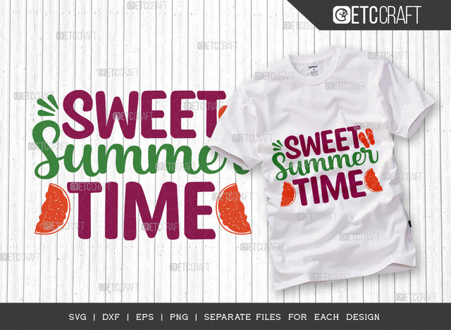 Sweet Summer Time SVG Cut File, Beach Life Svg, Hello Summer Svg, Vacation Mood Svg, Summer Vibes Svg, Summer Saying Svg, Summer Quote, ETC T00443 SVG ETC Craft 