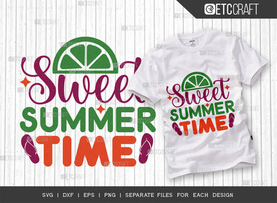 Sweet Summer Time SVG Cut File, Beach Life Svg, Hello Summer Svg, Vacation Mood Svg, Summer Vibes Svg, Summer Saying Svg, Summer Quote, ETC T00443 SVG ETC Craft 