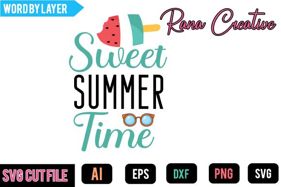 Sweet Summer Time SVG Cut File SVG BlackCatsMedia 