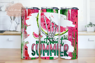 Sweet Summer Time Tumbler Png Sublimation Design,Summer Tumbler Png, Watermelon Png, 20oz Skinny Tumbler Png, Summer Time Png Downloads Sublimation Rabbitmakies 