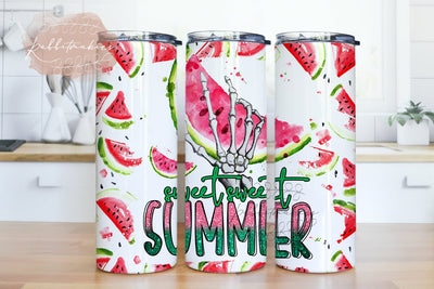 Sweet Summer Time Tumbler Png Sublimation Design,Summer Tumbler Png, Watermelon Png, 20oz Skinny Tumbler Png, Summer Time Png Downloads Sublimation Rabbitmakies 