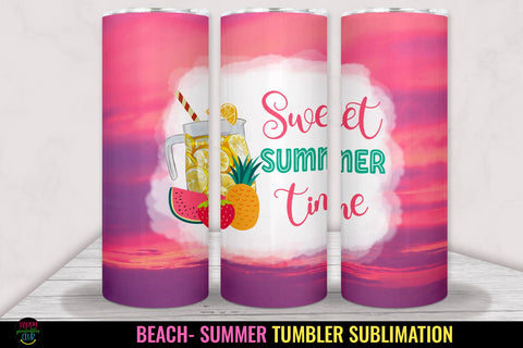 Sweet Summer Tumbler Sublimation I 20 Oz Summer Tumbler Wrap Sublimation Happy Printables Club 