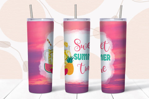 Sweet Summer Tumbler Sublimation I 20 Oz Summer Tumbler Wrap Sublimation Happy Printables Club 