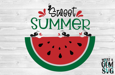 Sweet Summer Watermelon Door Hanger SVG | Summer SVG | Watermelon Ants Door Hanger svg | Watermelon welcome sign svg | Summer Ants Sign SVG SVG What A Gem SVG 