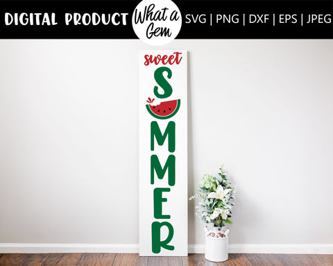 Sweet Summer Watermelon Porch Sign SVG | Summer Porch Sign | Watermelon Porch Sign SVG | Summer SVG | Summer Decor | Summer Welcome Sign svg SVG What A Gem SVG 