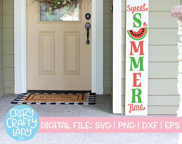 Sweet Summertime | Porch Sign SVG Cut File SVG Crazy Crafty Lady Co. 