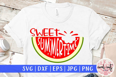Sweet summertime – Summer SVG EPS DXF PNG Cutting Files SVG CoralCutsSVG 