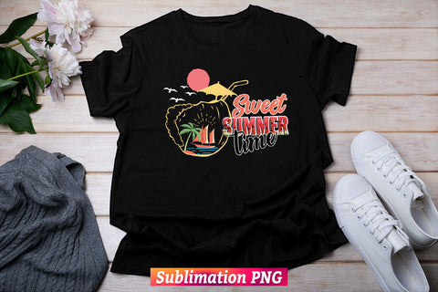 Sweet Summertime Sunset Beach Summer T shirt Design Png Sublimation Printable Files Sublimation DesignDestine 