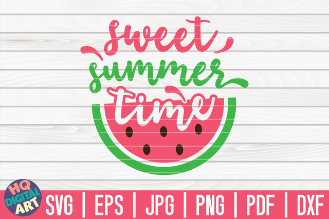 Sweet Summertime SVG | Watermelon SVG SVG HQDigitalArt 