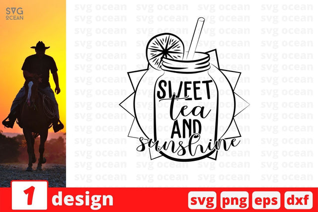 Sweet tea and sunshine SVG Cut File SVG SvgOcean 