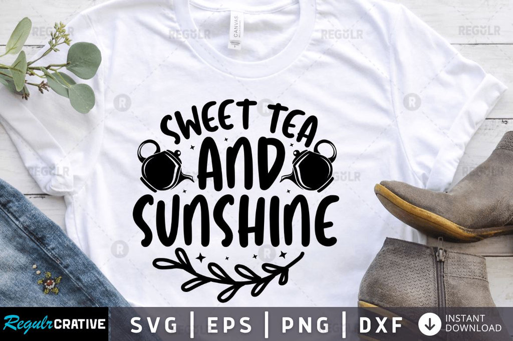 Sweet tea and sunshine SVG - So Fontsy