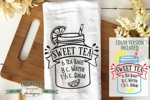 Sweet Tea Recipe SVG - Mason Jar SVG SVG Ewe-N-Me Designs 