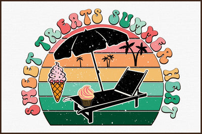 Sweet Treats Summer Heat Retro PNG Sublimation designartist 
