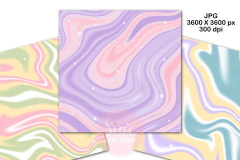 Sweet Unicorn Pastel Digital Papers Backgrounds Set Digital Pattern SineDigitalDesign 